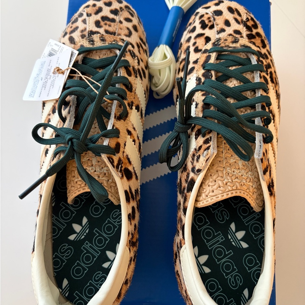 Adidas Leopard Print Sneakers Brand New With Tags SL 72 OG Size 8.5 - Picture 3 of 5